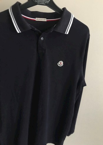 Moncler Lacivert 2 adet Uzun Kollu, Düğmeli Polo Tişört