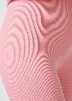 s Beden pembe Renk Pembe Fitilli Tayt S/M