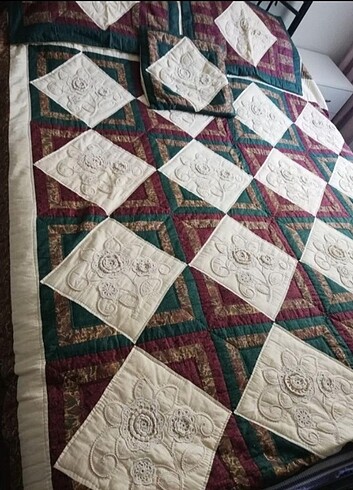 Patchwork yatak ortusu