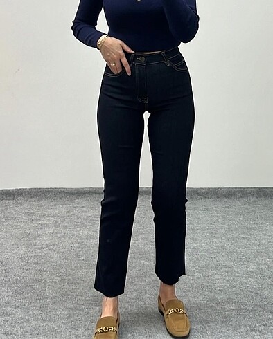 MASSİMO DUTTİ LACİVERT YÜKSEK BEL STRAIGHT JEAN