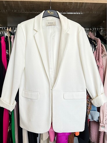 Stradivarius Beyaz blazer ceket