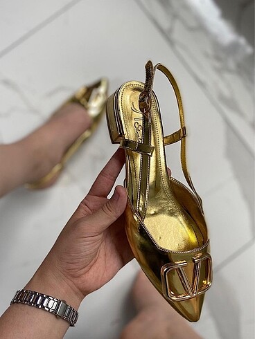 Gold ayakkabı gold renk Babet