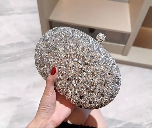 Zara Full taşlı abiye çantası