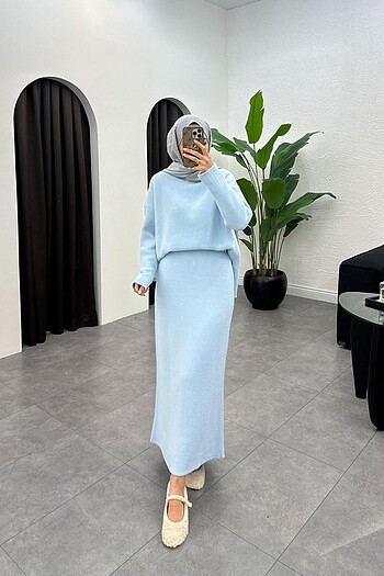 Zara Yumoş triko Angora etekli takım