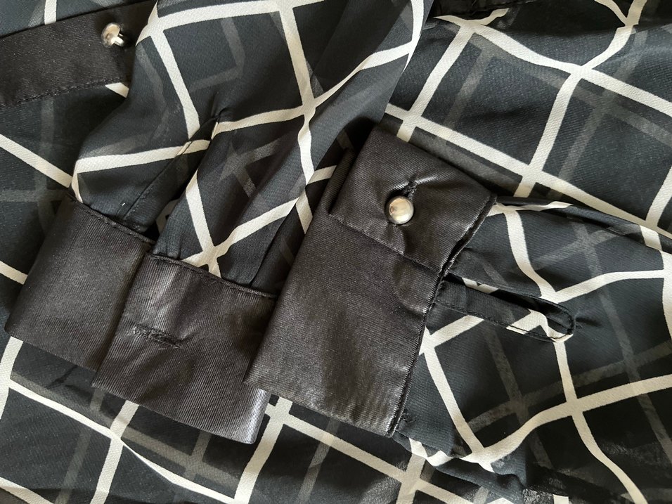 Kadın Siyah Ekose Düğmeli Gömlek - Görsel 3