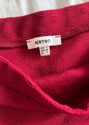 Parlak Kırmızı Midi Kalem Etek - Görsel 2