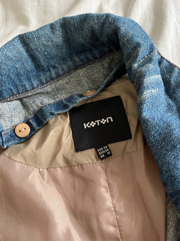 Bej Düğmeli Kadın Ceket Midi Boy - Görsel 3