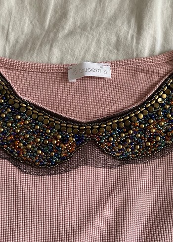 Pembe Yakalı Bluz - Görsel 2