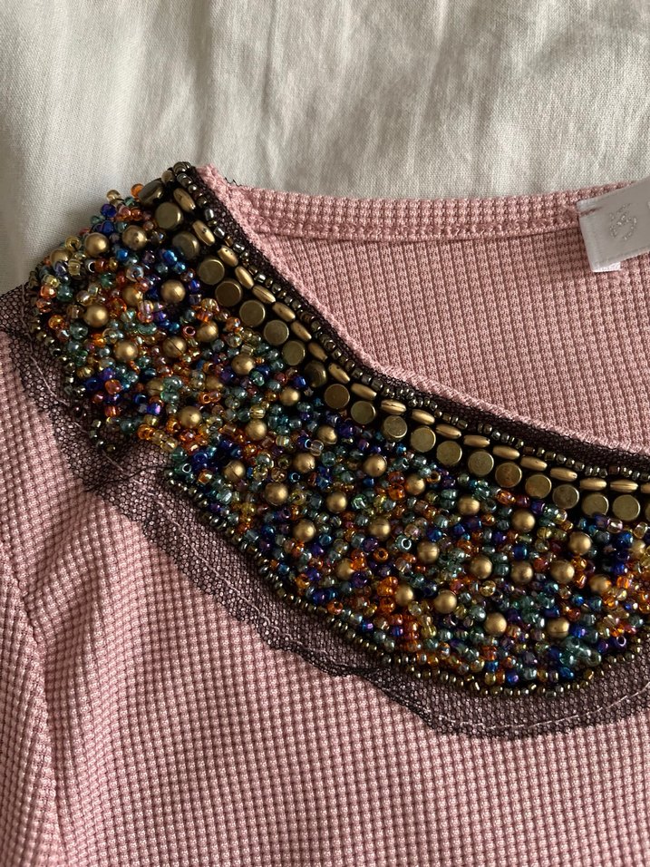 Pembe Yakalı Bluz - Görsel 4