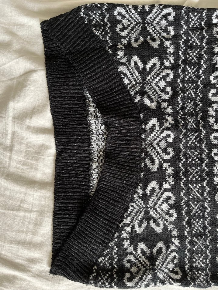 Siyah Bohem Örgü Kadın Kazak - Görsel 4