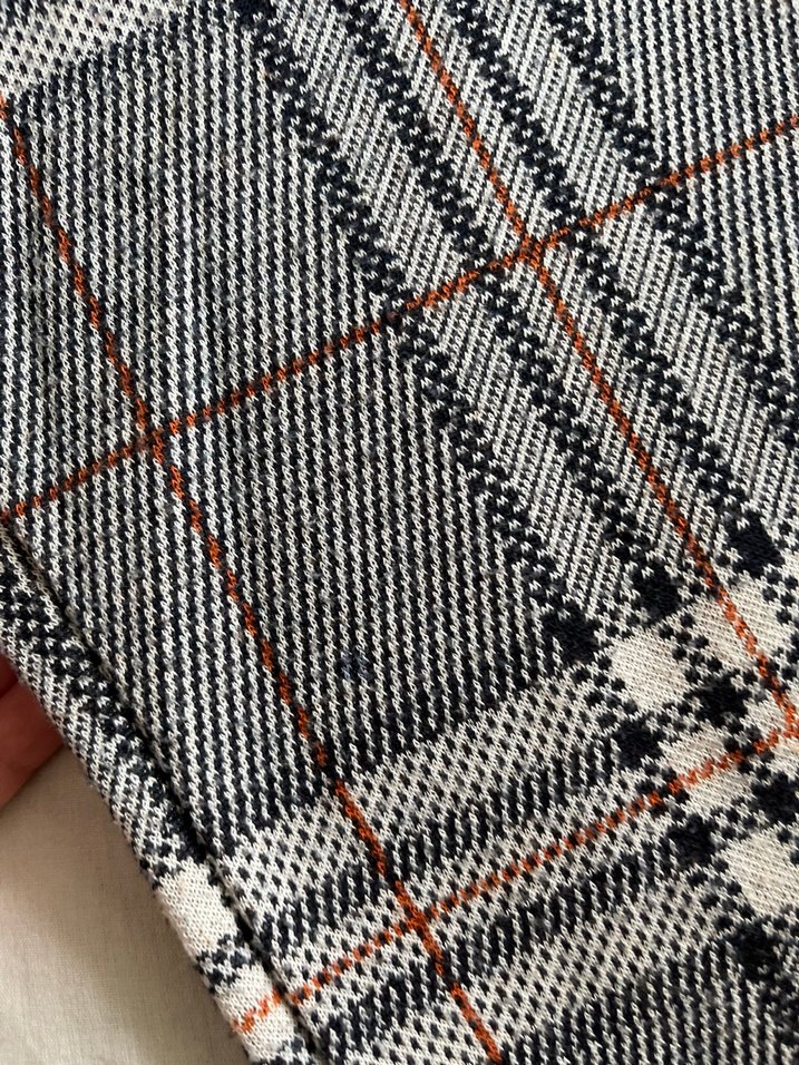 Kadın Gri Kareli Bol Kesim Kumaş Pantolon - Görsel 5