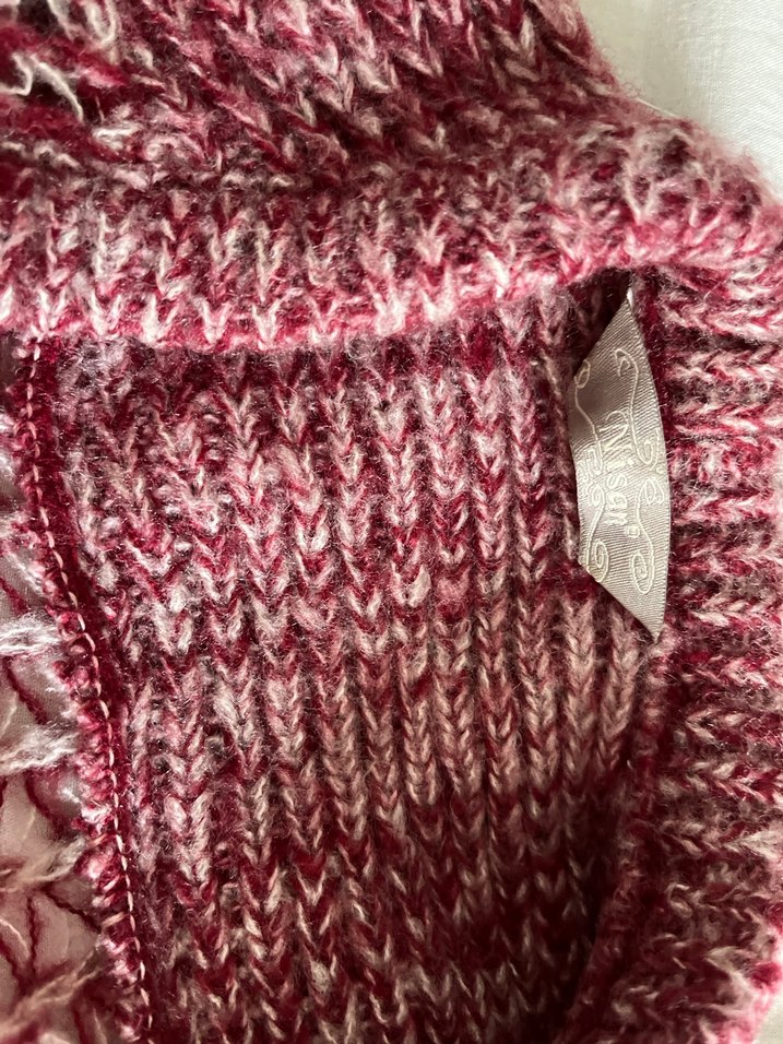 Bordo Örgü ceket - Görsel 2
