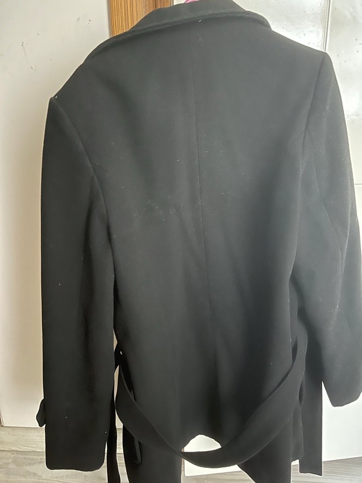 Siyah Çift Düğmeli Kaban - Görsel 3