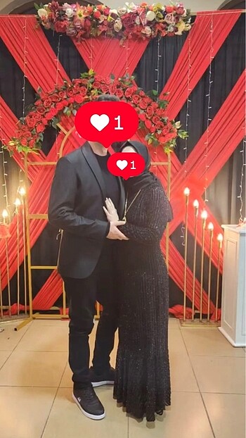36 Beden siyah Renk Tesettür abiye