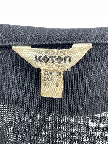 36 Beden siyah Renk Koton Blazer %70 İndirimli.