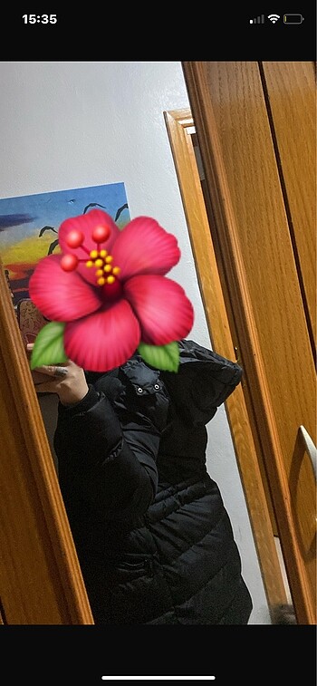 m Beden Kadın şişme mont uzun