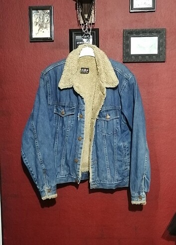 Vintage Peluşlu Kot Ceket