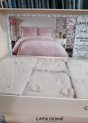 Çapa Home Ponponlu Yatak Örtüsü