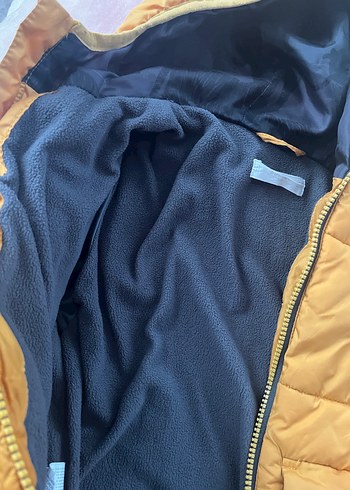 Orijinal Mango Kids Hardal Sarısı Şişme Mont - İçi Polar - Görsel 2