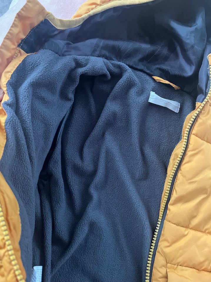 Orijinal Mango Kids Hardal Sarısı Şişme Mont - İçi Polar - Görsel 2