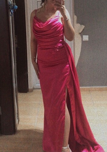 38 Beden pembe Renk Pembe abiye