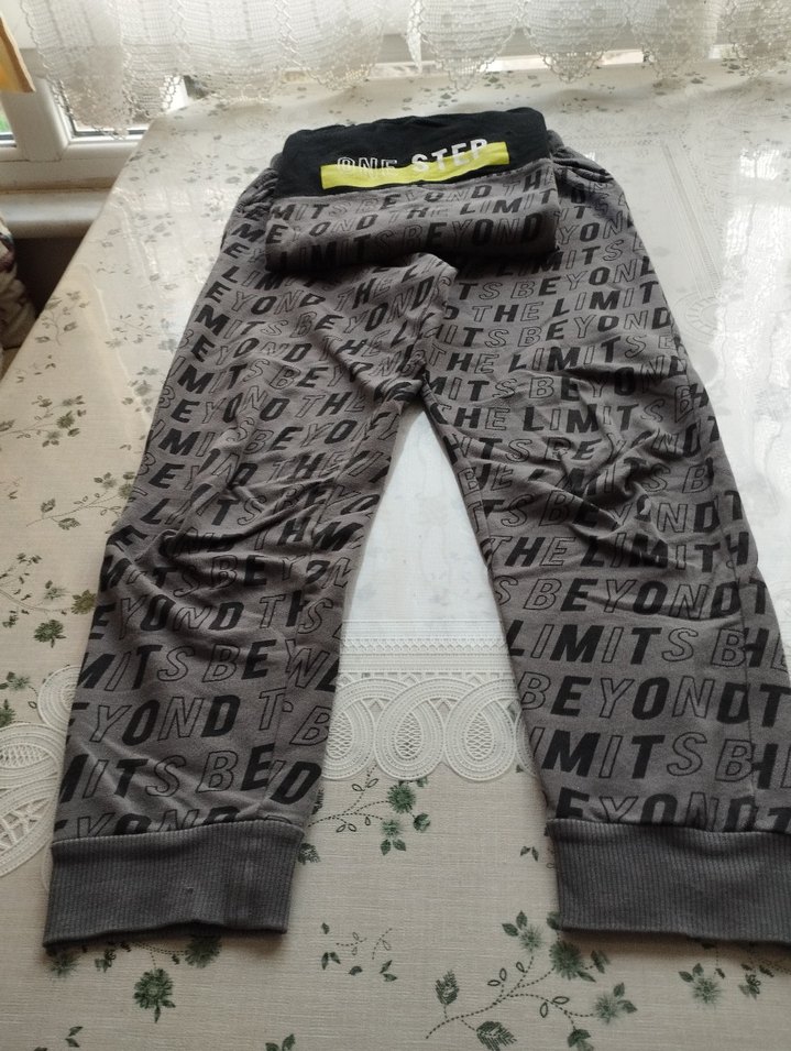 Erkek Gri Baskılı Rahat Kesim Eşofman Takımı - Görsel 5