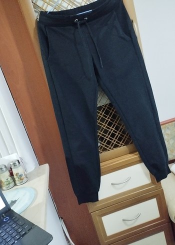 Kadın Siyah Rahat Kesim Eşofman Altı - Görsel 4