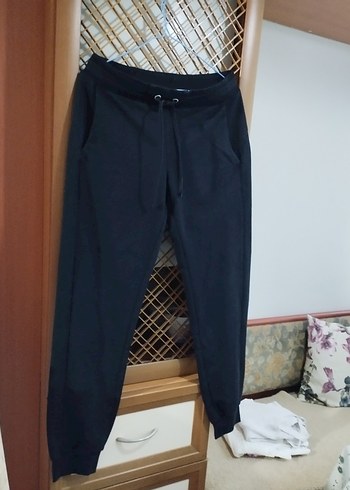 Kadın Siyah Rahat Kesim Eşofman Altı - Görsel 7