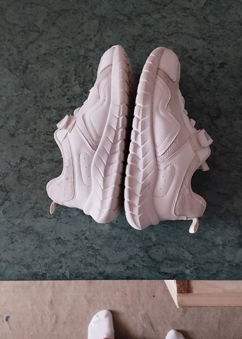 Kız Çocuk Beyaz Spor Ayakkabı Velcro - Görsel 4