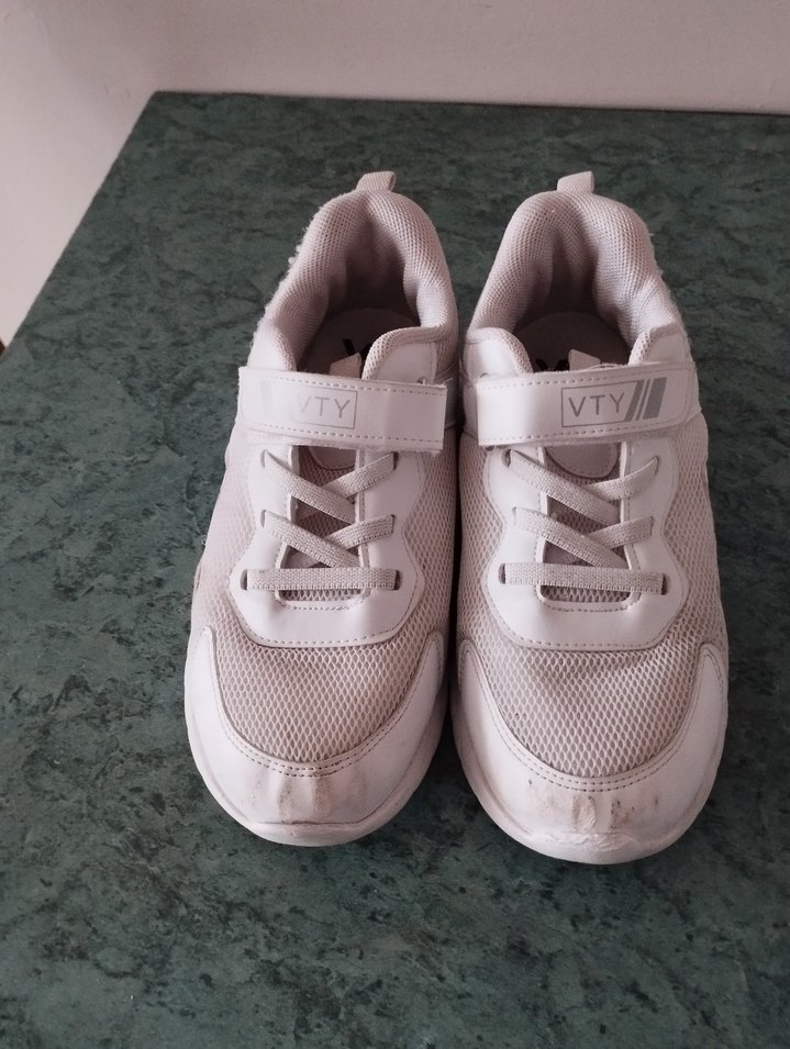 Kız Çocuk Beyaz Spor Ayakkabı Velcro - Görsel 2