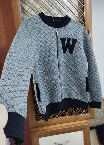 Gri Uzun Kollu Kadın Yün Ceket - Görsel 11