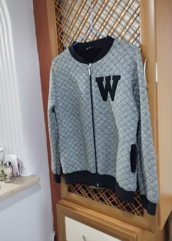 Gri Uzun Kollu Kadın Yün Ceket - Görsel 8