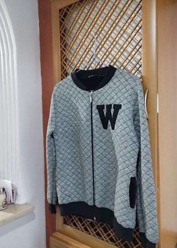 Gri Uzun Kollu Kadın Yün Ceket - Görsel 9