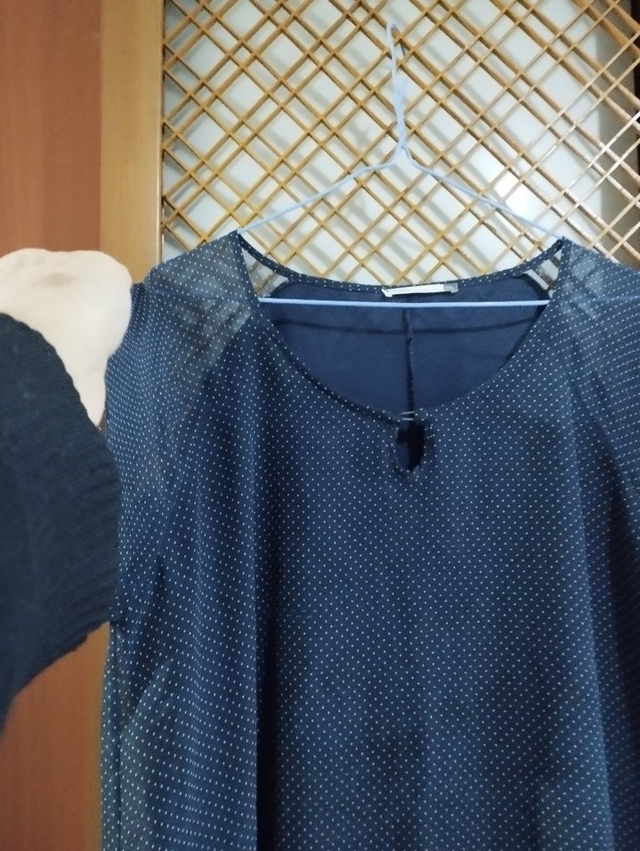 Navy Bohem Midi Elbise, Kısa Kollu, Salaş Kesim - Görsel 3