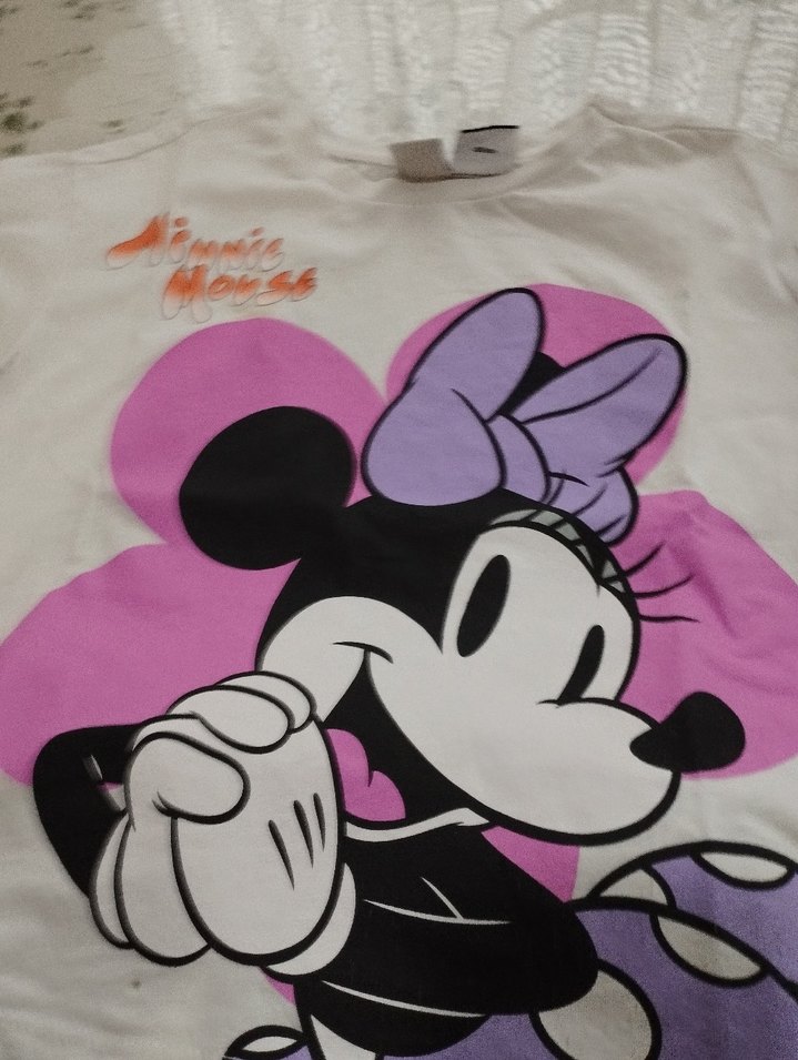 Kız  Minnie Mouse Baskılı tişört - Görsel 2
