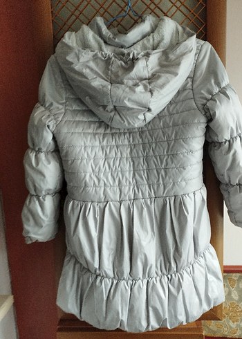 Panço Gri Kadın Midi Kabarık Mont
