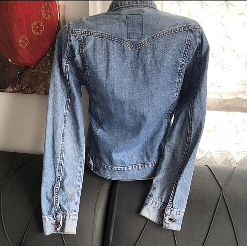 m Beden mavi Renk #Kot ceket #Leke Jeans #M beden