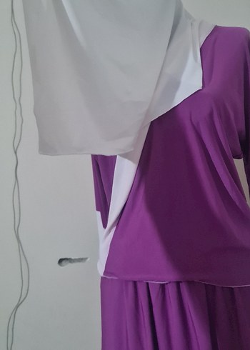 Mor Uzun Kollu Salaş Kimono - Görsel 10