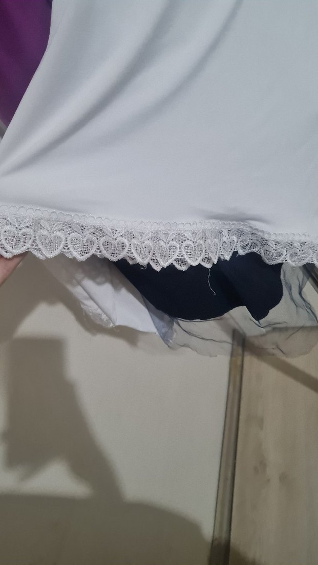 Mor Uzun Kollu Salaş Kimono - Görsel 5