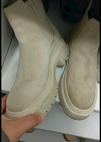 Nine West Bej Süet Kadın Platform Topuklu Bot