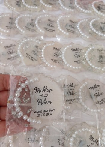 Beden İncili Nişan Hatırası Pleksi Magnet