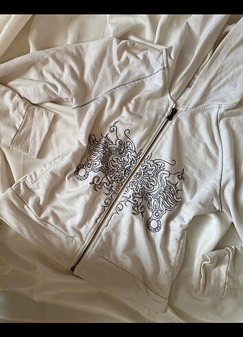 s Beden beyaz Renk y2k vintage fermuarli hirka