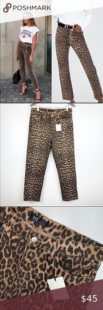 Zara Zara leopar desen jean