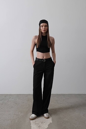 KEMERLİ PALAZZO PANTOLON - Görsel 2