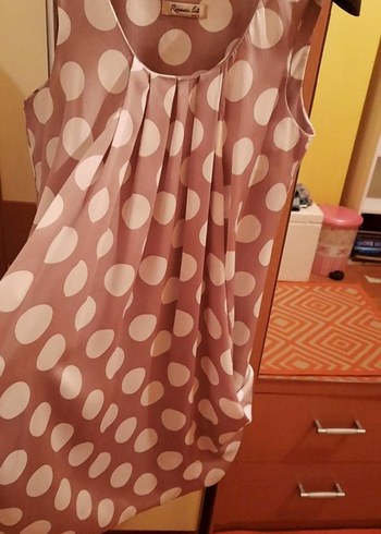 Puantiye Desenli Bej  abiye mini cepli - Görsel 15