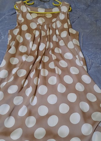 Puantiye Desenli Bej  abiye mini cepli - Görsel 6