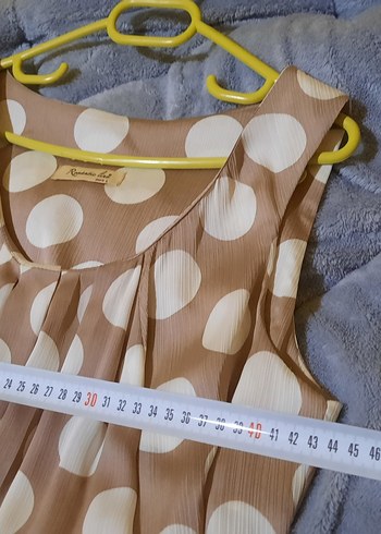 Puantiye Desenli Bej  abiye mini cepli - Görsel 8