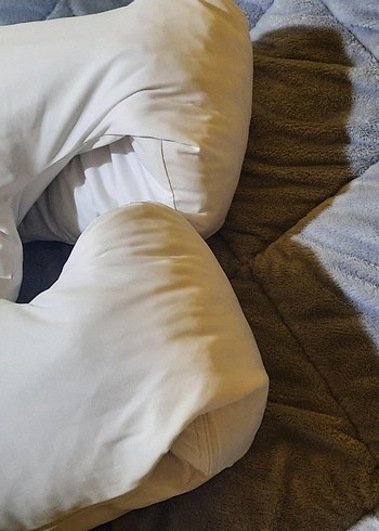 Beyaz Gri Emzirme ve Hamile Yastığı - Görsel 9