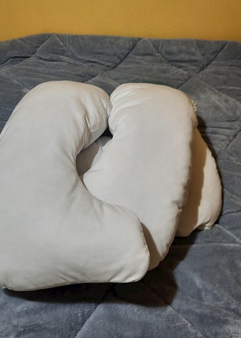 Beyaz Gri Emzirme ve Hamile Yastığı - Görsel 10