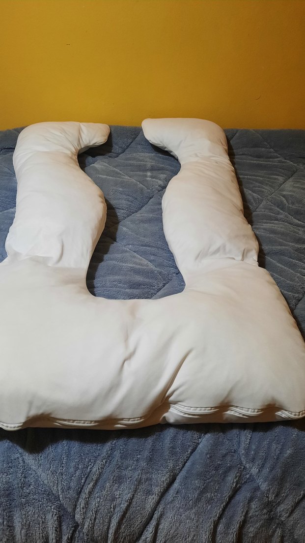 Beyaz Gri Emzirme ve Hamile Yastığı - Görsel 3